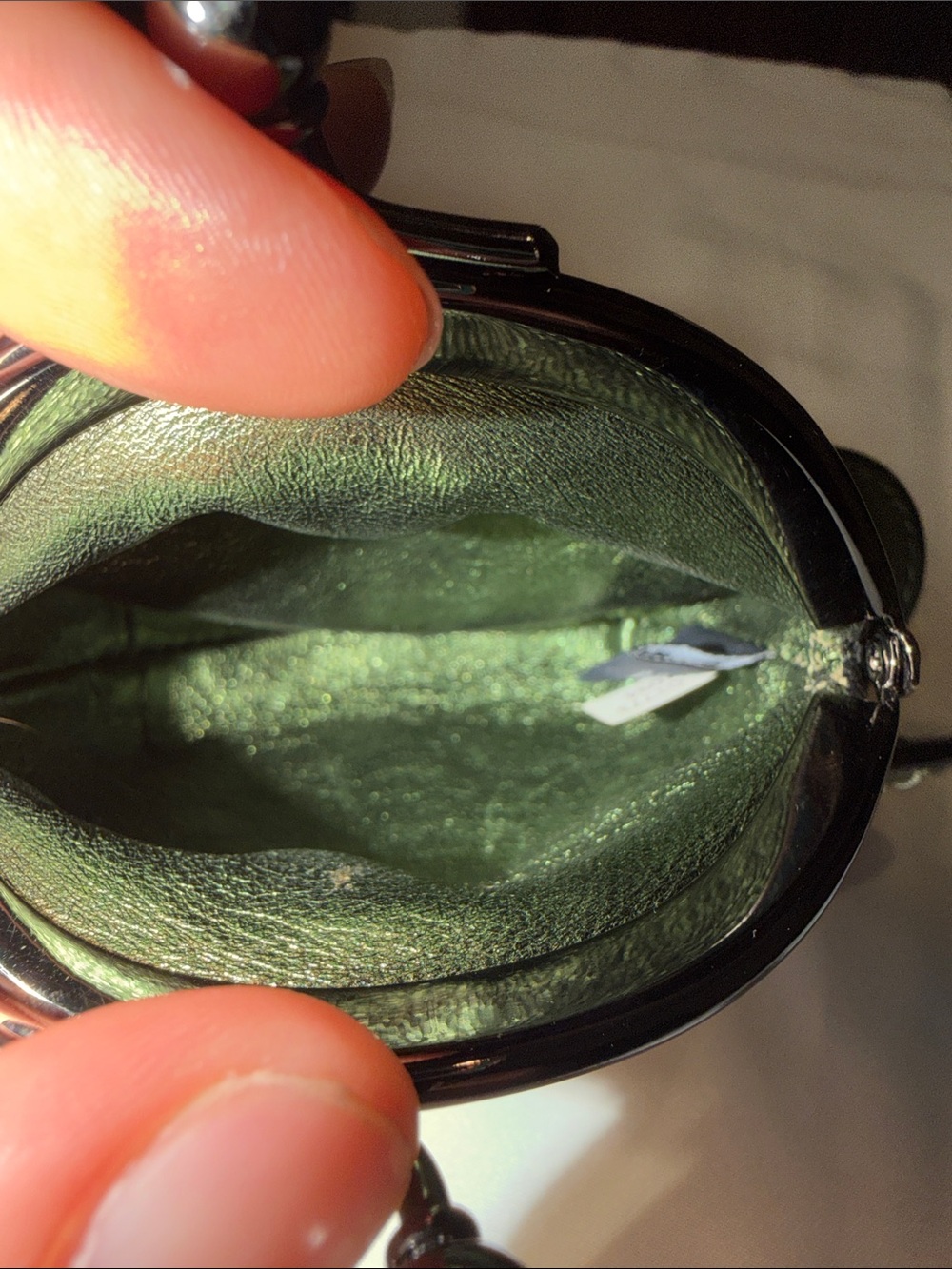 Coach Green leather Froggy Coin Case - Picture 9 of 12